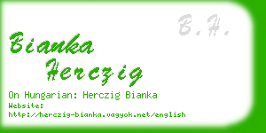 bianka herczig business card